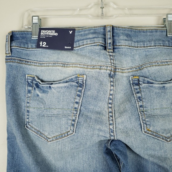 American Eagle Favorite Boyfriend Low Rise Jeans 12 Long NWT 2010 - Picture 7 of 7